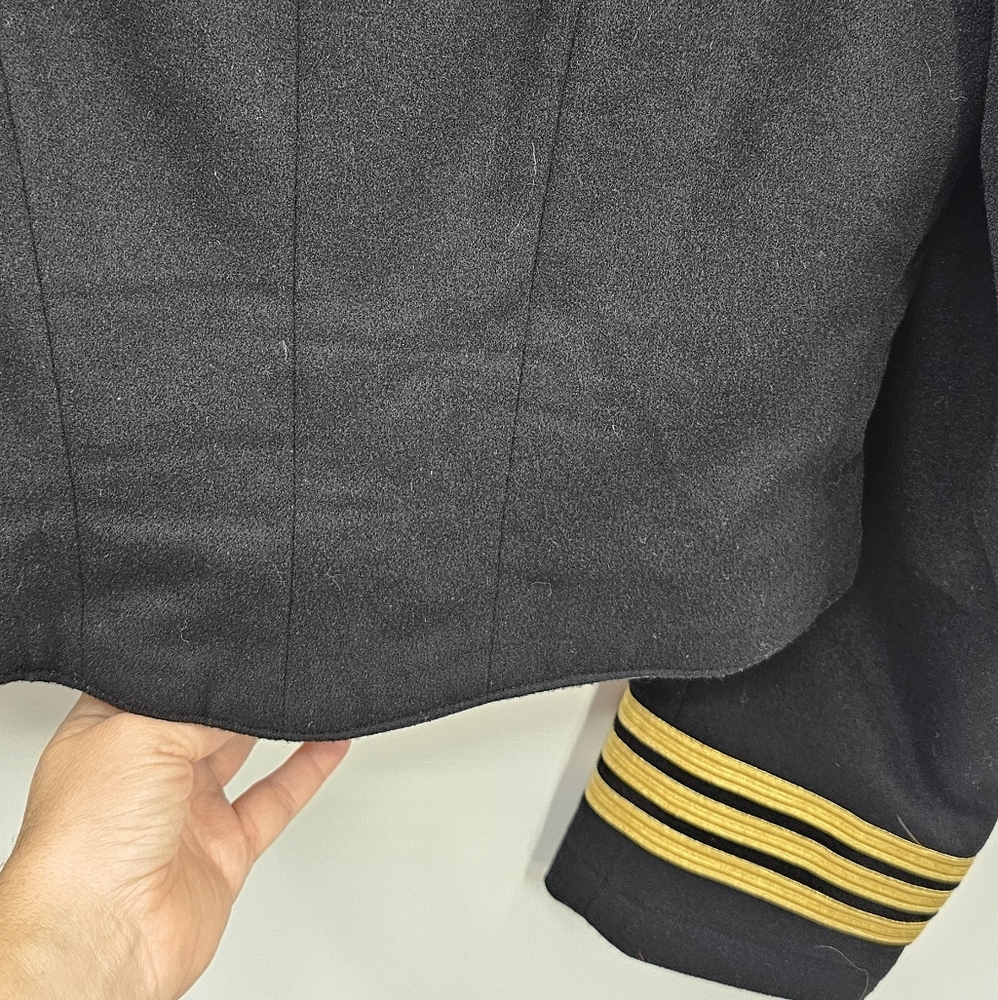 United States Coast Guard Academy Jacket Black Gold Size Large - Picture 12 of 16